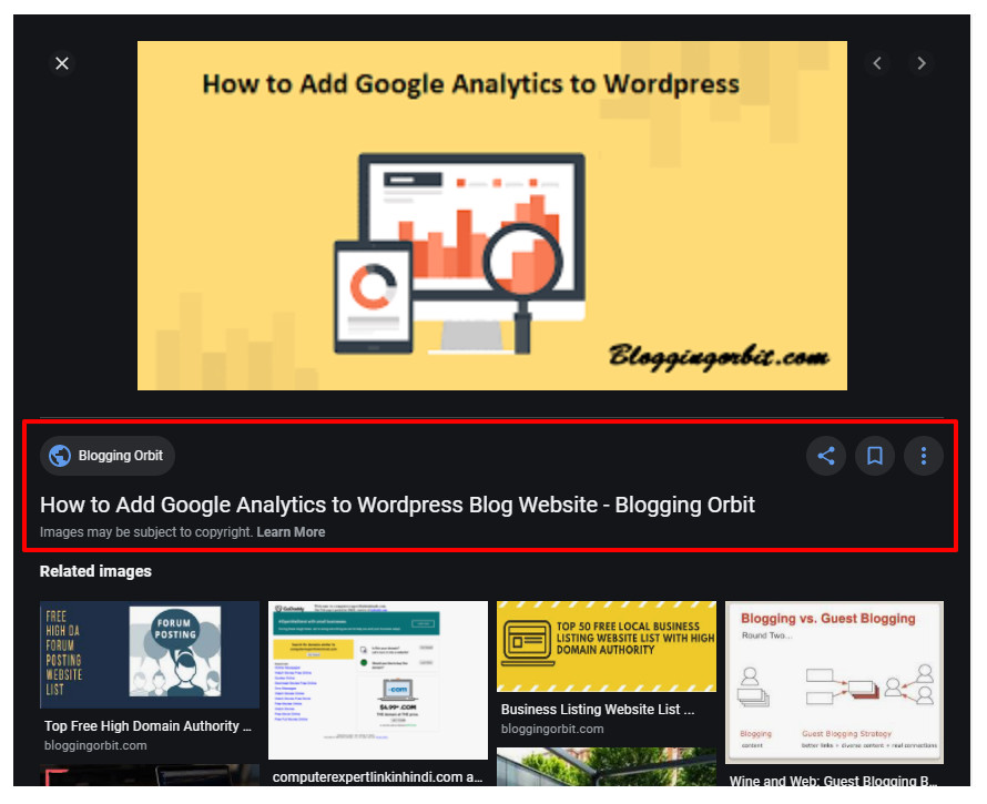 Image ALT attribute for SEO